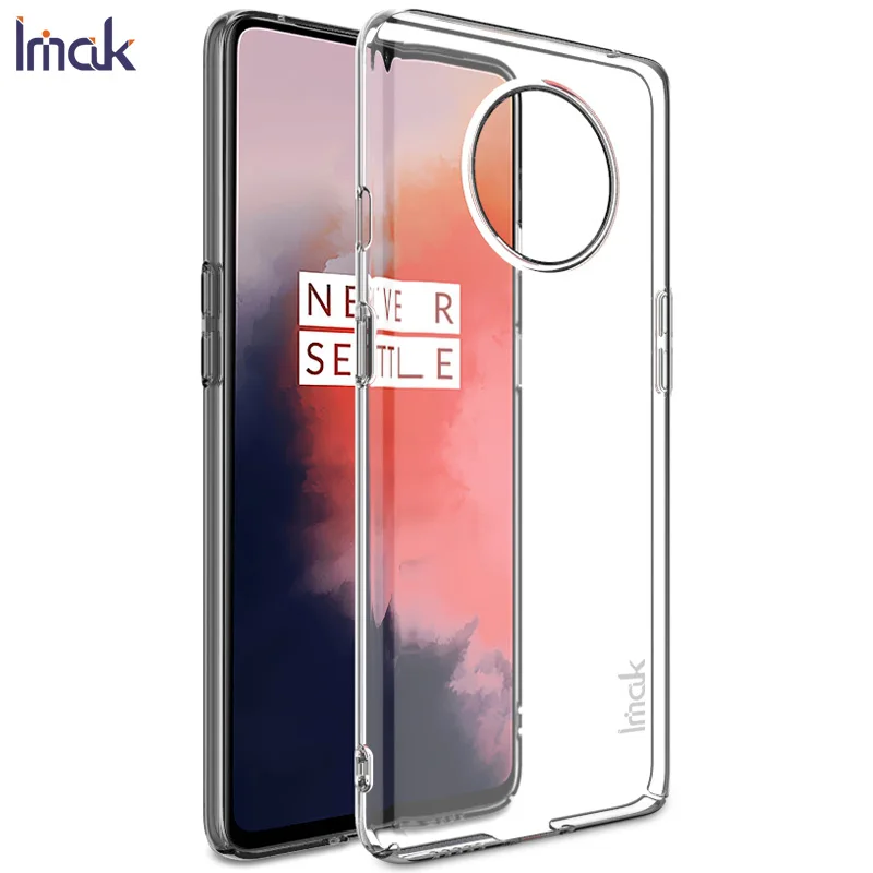 Белый Для OnePlus 7T чехол IMAK Crystal II Pro Прозрачная Жесткая задняя крышка из ПК чехол для One plus 7T 1+ 7T OnePlus 7T и пленка - Цвет: Белый