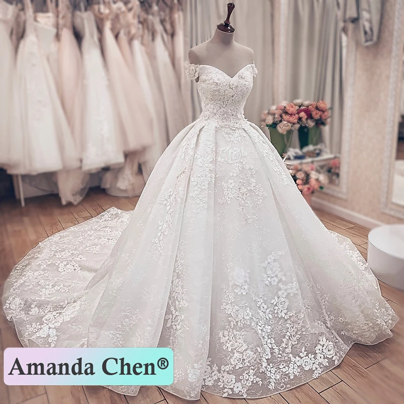 Robe de mariee sirene с открытыми плечами на бретельках бальное платье свадебное платье