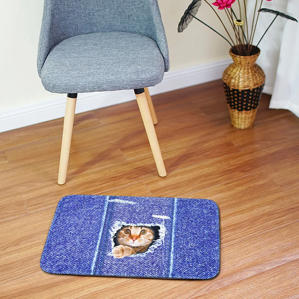 60*40 cm Indoor Bathroom Kitchen Floor Mats Fashion Anti-Slip Doormat Cartoon Lovely Cat Dog for Living Room | Дом и сад