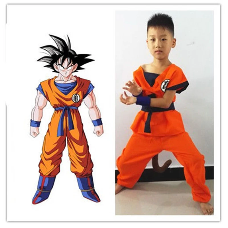 Dragon Ball Z Son Goku Косплей Набор Хэллоуин вечерние костюмы для мальчиков Жемчуг дракона косплей подарок