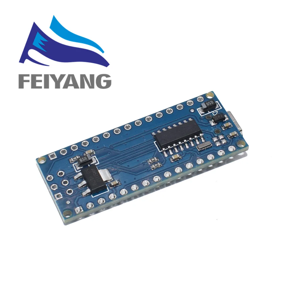 100 шт. мини-usb/MICRO USB Nano 3,0 ATMEGA328P/ATMEGA168P контроллер совместимый NANO CH340 USB драйвер без кабеля