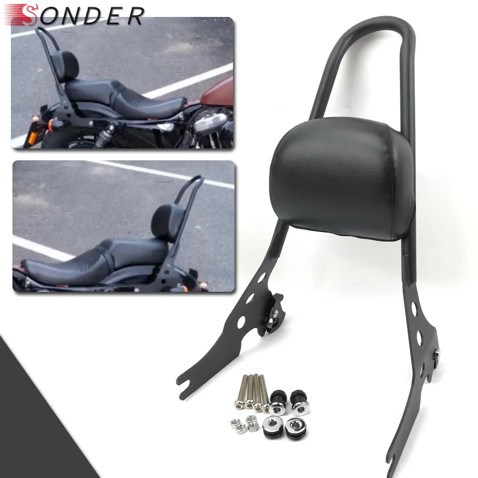 Selles, sièges, pièces Sissy Bar Backrest Luggage Rack For Harley Davidson Sportster XL1200 2004