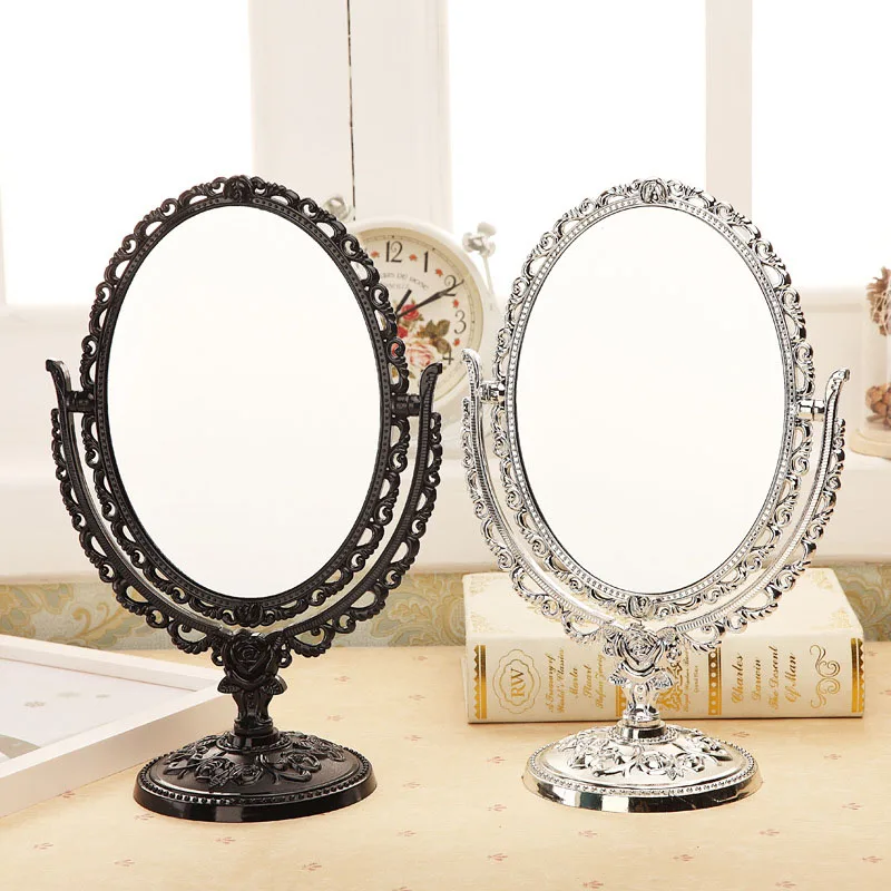 Горячее винтажное зеркало для макияжа настольное вращающееся зеркало с бабочкой стебли розы приспособление для украшения горячей МДФ