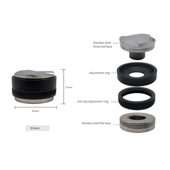

5m Coffee Distributor & Tamper,Dual Head Coffee Leveler Fits for 54mm Breville Portafilter, with A Coffee Pad