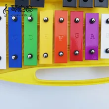 Детский музыкальный инструмент, музыкальное освещение, 25 звуков, алюминиевое пианино, обучающая музыкальная игрушка в коробке, детский ударный инструмент