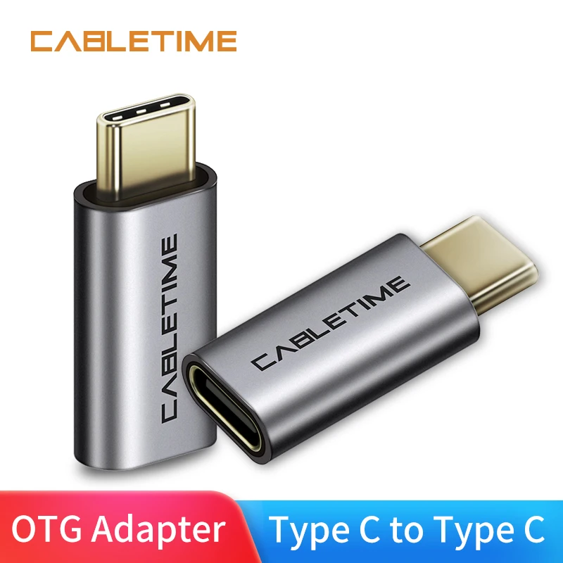

Cabletime USB C OTG Type C Adapter USB C M to M Converter Charging Data Sync Adapter for Mobile Phones Laptops Tablets N214