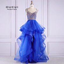 Многоуровневое Тюлевое платье для выпускного вечера, длинное бальное платье без рукавов, бальное платье со стразами на шнуровке, официальное вечернее платье OL103549