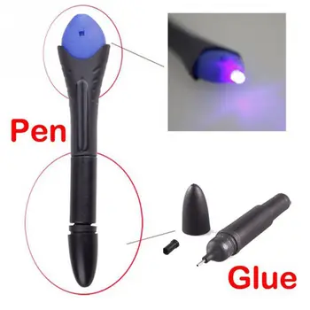 

1 Pcs 5 Second Quick Fix Liquid Glue Pen UV Light Repair Tool Super Powered Liquid Plastic Welding Compound Office Supplies