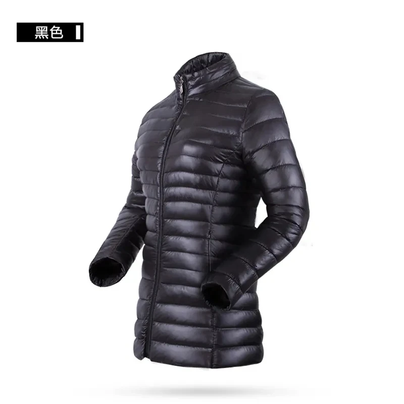 Women Casual Down Cotton Long Short Jacke 2024 Mother New Autumn Winter Light Cotton-padded Coat Female Hooded Padded Jacket A31
