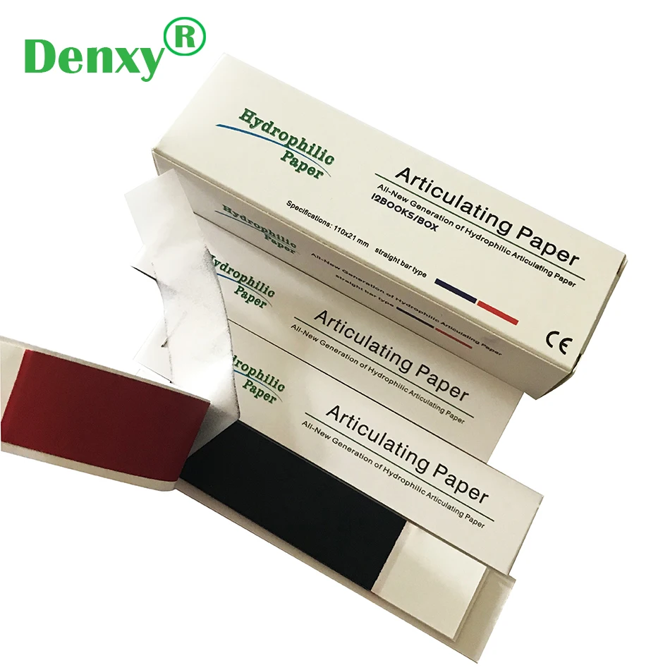 Denxy 3box Dental Articulating Paper Red Blue Strips 12Books/Box