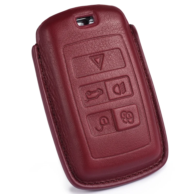 only red cover Роскошный чехол из натуральной кожи для ключей автомобиля для Land Rover Range Rover Evoque Discovery Sport 5 - Название цвета: only red cover