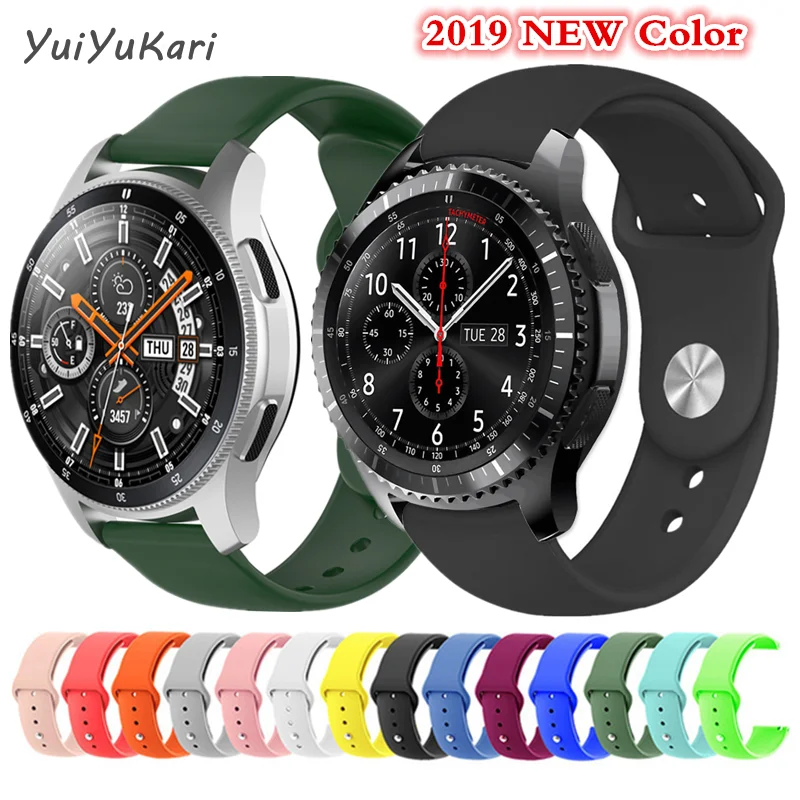 Gear S3 ремешок для samsung Galaxy Watch 46 мм 42 мм/Active S2/спортивный мягкий силиконовый браслет