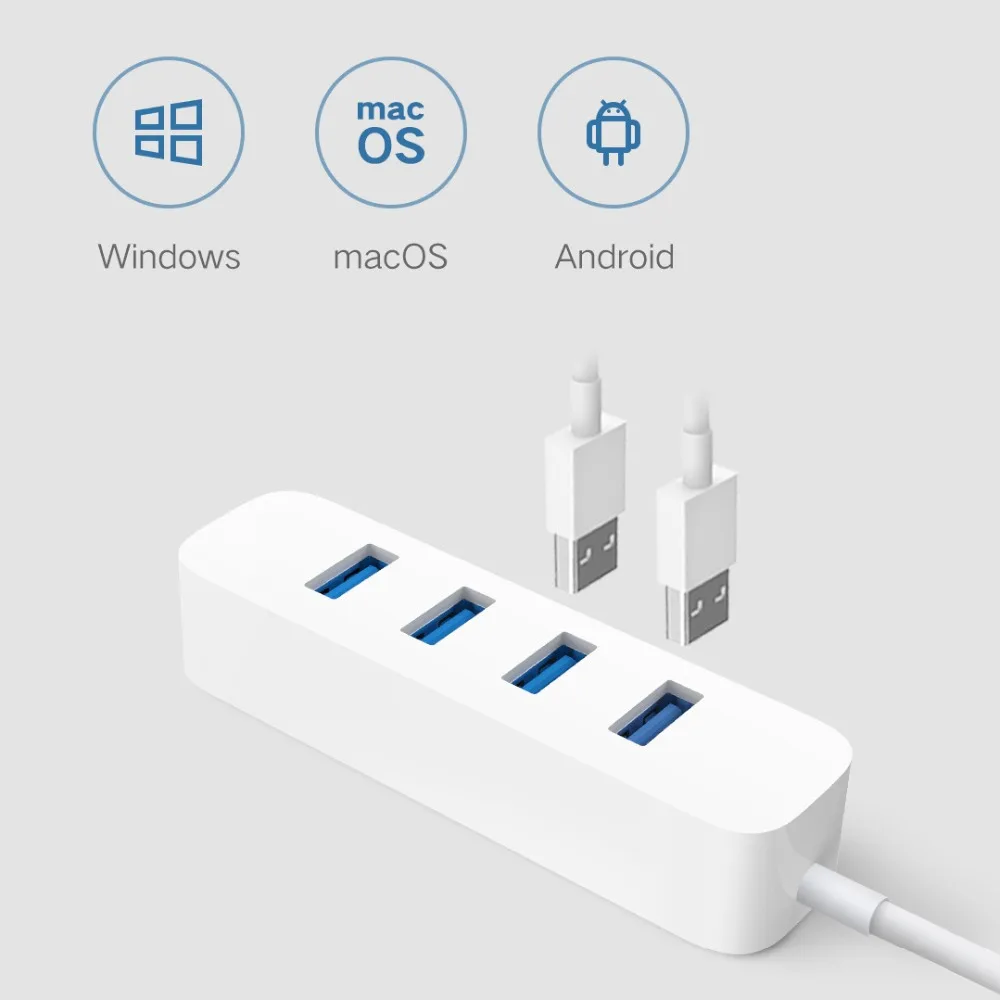 MI Mijia USB3.0 HUB Adapter 4 Universal Port 350MB/s Max USB 3.0 Gigabit Adapter HUB Docking Station For Tablet Computer Laptop