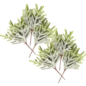 

6Pcs Artificial Plants Christmas Tree Wedding Home Decor Accessories Decorative Flowers Wreaths Scrapbooking Small Bunch Home