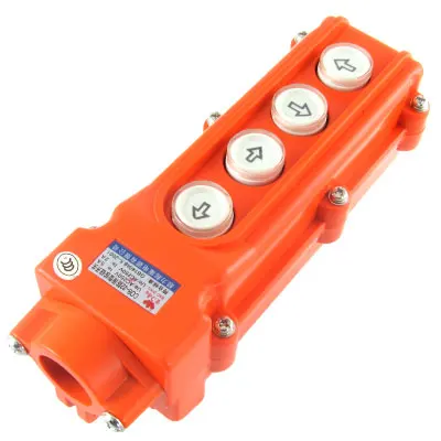 

uxcell Rainproof Hoist Crane Pushbutton Switch Up Down 4 Ways Pendant Control Station