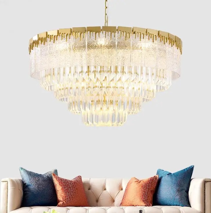 Итальянский корт Ретро стеклянная люстра художественная гостиная спальня Вилла