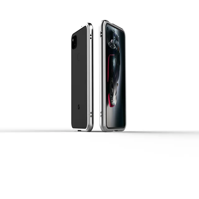 For Google Pixel 4A 4G Case Aluminum Metal Bumper for Google Pixel 4A 5G Frame Slim Cover phone case Google Pixel4A Metal Shell Silver