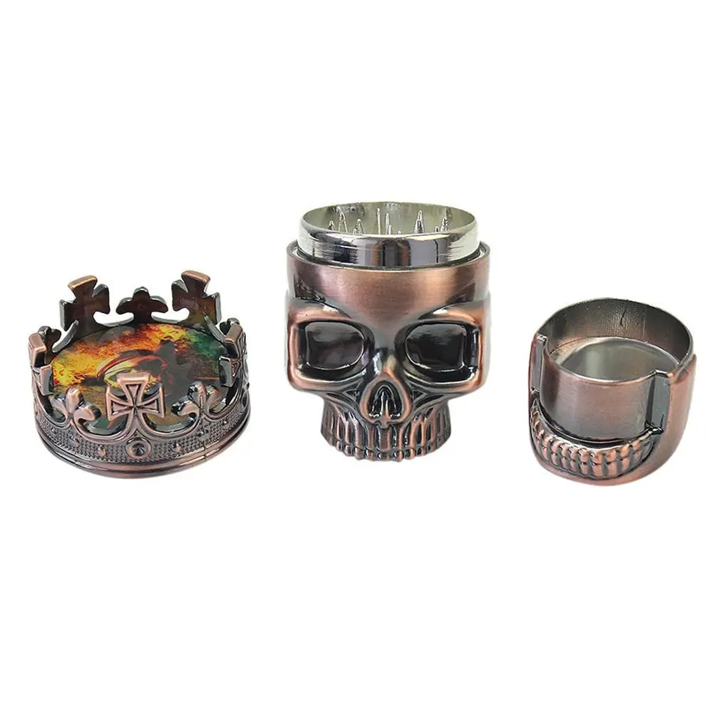 Small Size 3 Layers Men Skull Head Shape Grinder Portable Herb Tobacco Herb Spice Crusher Hookah Smoking Accessories herb grinder smoking accessories tobacco smoking accessories tobacco grinder