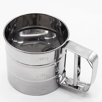 

Stainless Steel Flour Sifting Sifter Sieve Strainer Baking Cake Kitchen Gadget