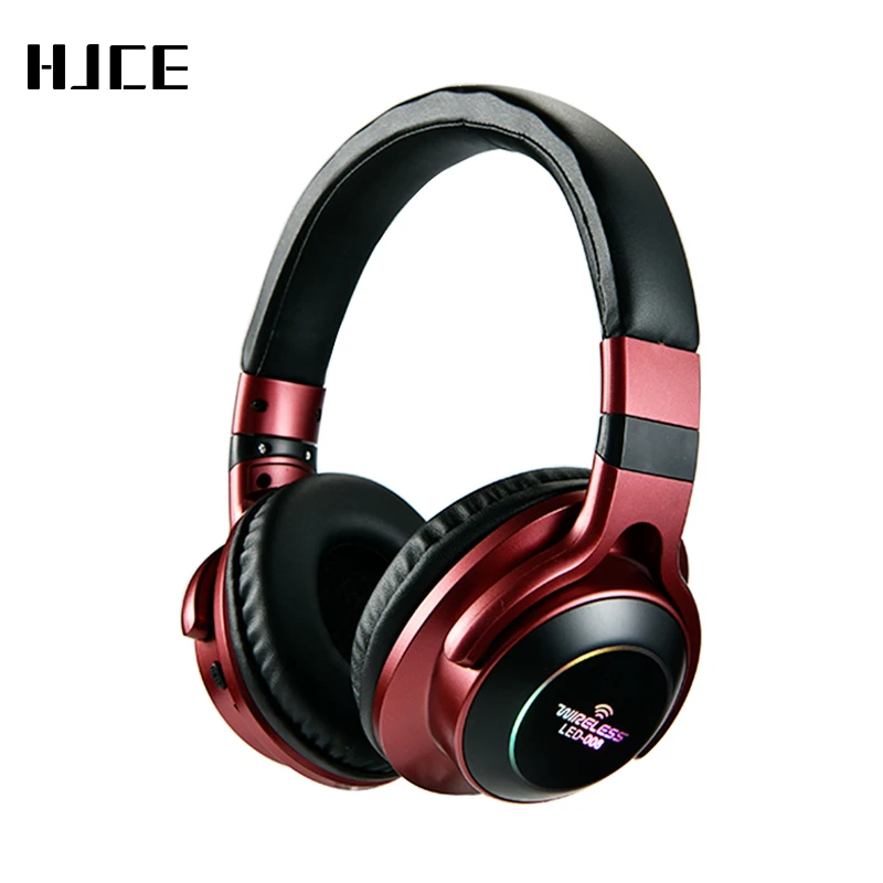 Светодиодные беспроводные Bluetooth наушники 3D стерео с микрофоном гарнитура