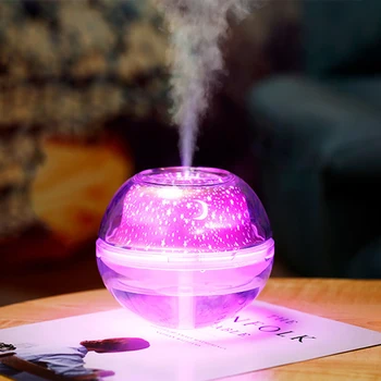 

500ml USB Crystal Night Light Projection Humidifier Aroma Air Diffuser Purifier Essential Oil Diffuser Air Fresher Fogger