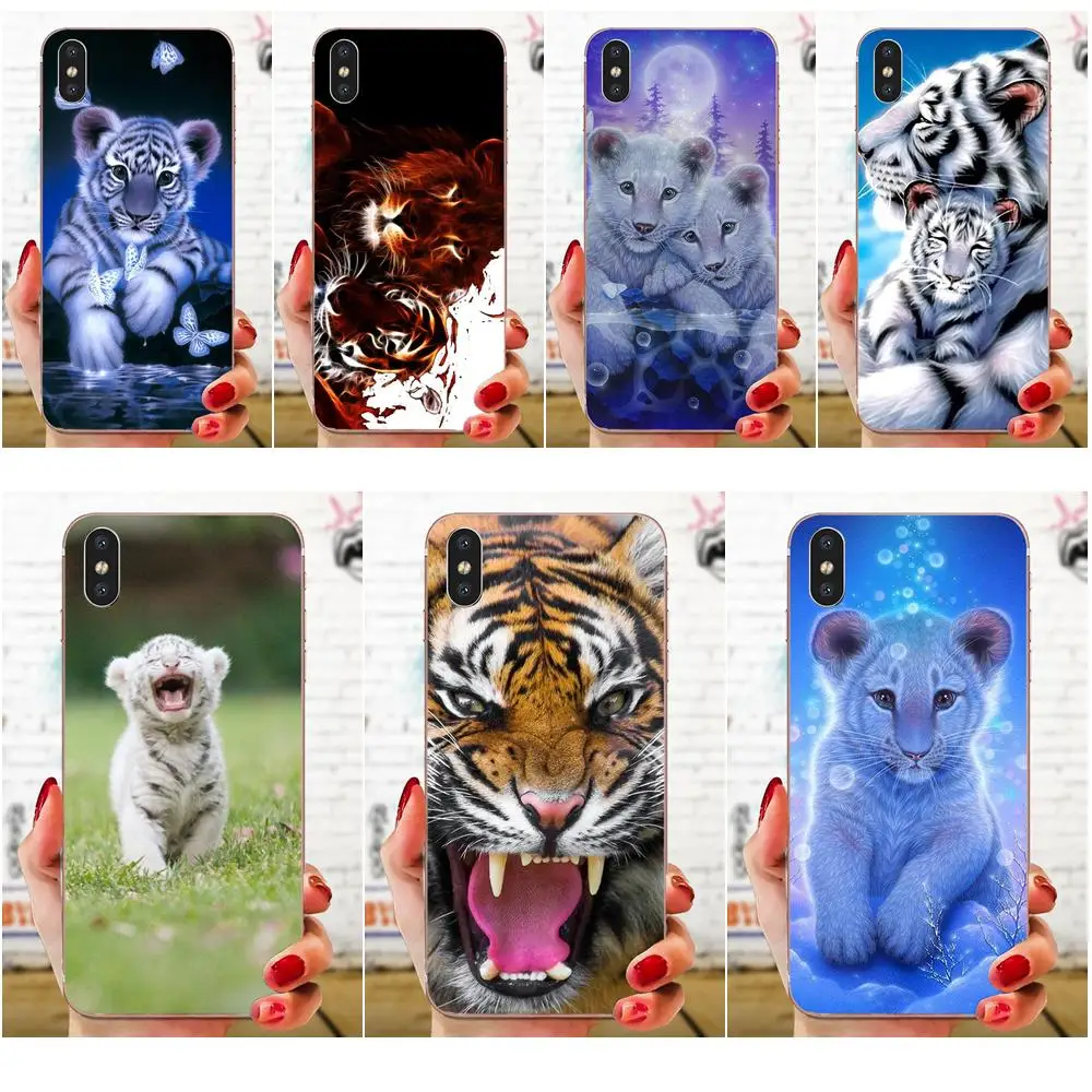Soft TPU Cute Case Animal Tiger For Samsung Galaxy J1 J3 J4 J5 J6 J7 A10 A20 A20E A3 A40 A5 A50 A7 2016 2017 2018 | Мобильные
