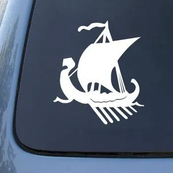 Белая наклейка для ноутбука Viking Ship настенная белая с высечкой 6-дюймовый высокий