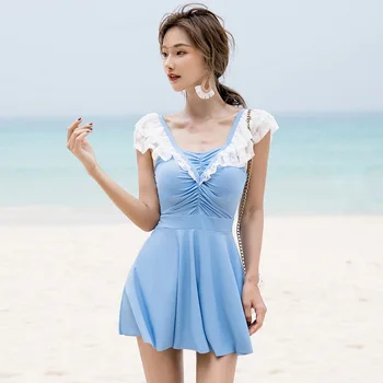

Bathing Suit Women One Piece Women's Swimwear 2019 1 Swimsuit Bathers One-Piece Bikini Female Swimsuits With Skirt Push Up Hot