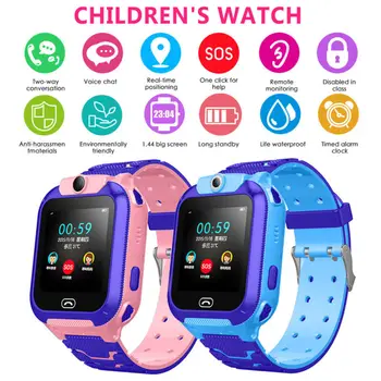 

Child Kids Smart Watch Alarm Anti-lost Safe LBS Tracker SOS Call For Android iOS Boy Girl GSM Dial Waterproof Smartwatch