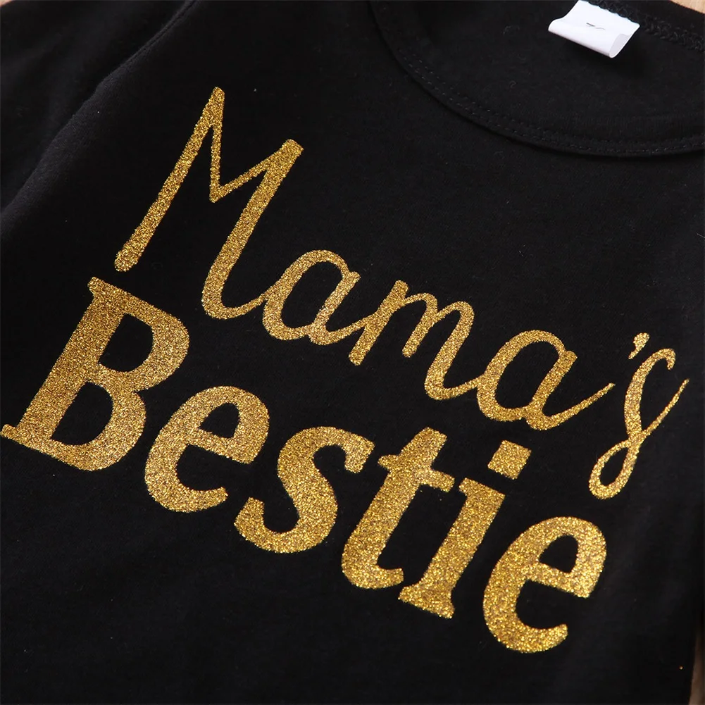 Хлопковый топ для новорожденных мальчиков и девочек, комбинезон Mama Bestie, длинные леггинсы, штаны повязка на голову, Одежда леопардовый комплект из 4 предметов