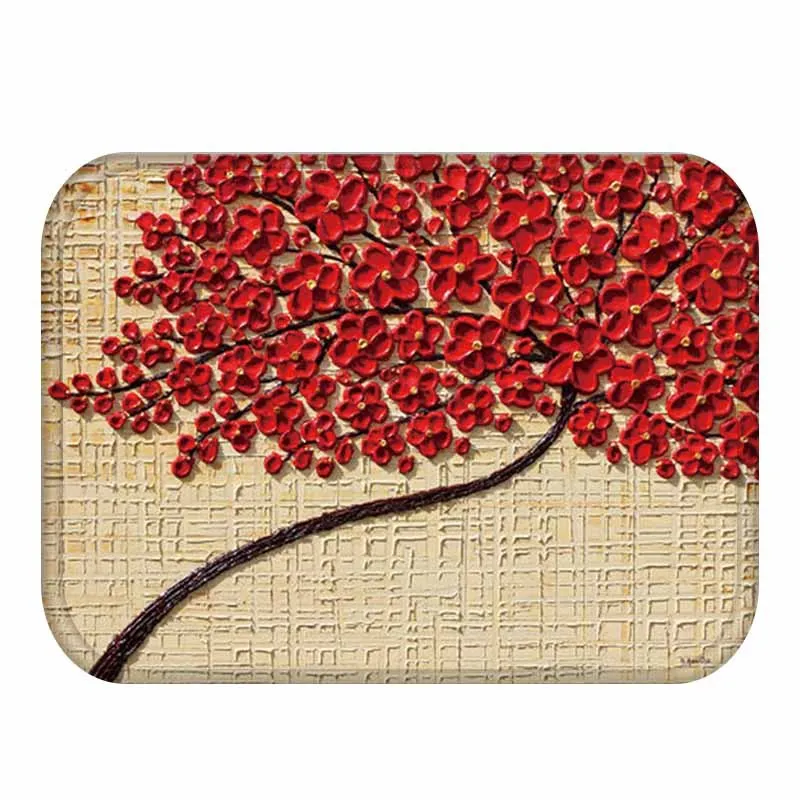 Best Creative Tree Printed Home Door Mats Indoor Welcome Mats On The Floor Hallway Rugs Anti slip Bathroom Bath Mats Bedroom Area Rug