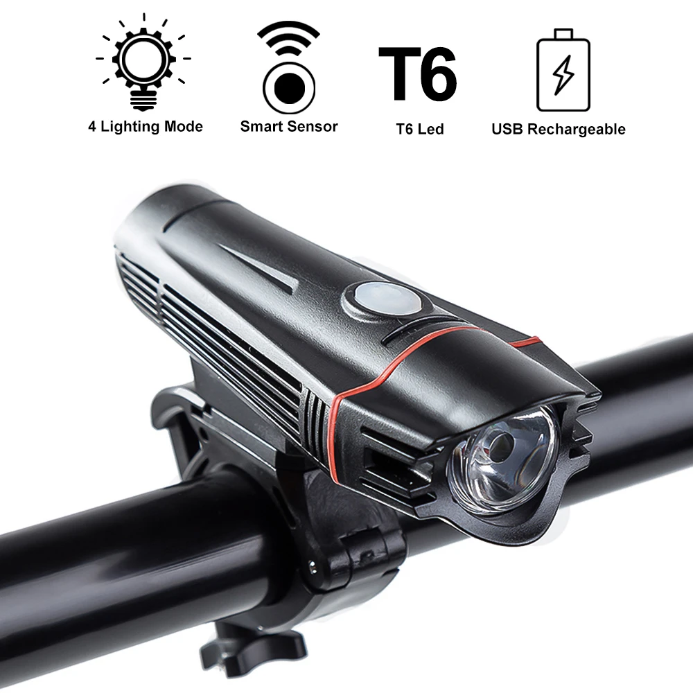 

Cycling Front Light 1200mAH Bicycle Light 300 Lumens 3 Mode Ridding T6 LED MTB Bike Lights Lamp Torch Waterproof Flashlight