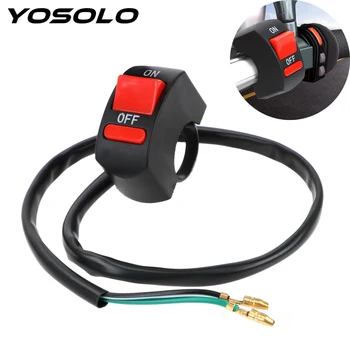 

YOSOLO For Moto Motor ATV Bike Motorcycle Switches Universal ON/OFF Button Motorcycle Handlebar Flameout Switch