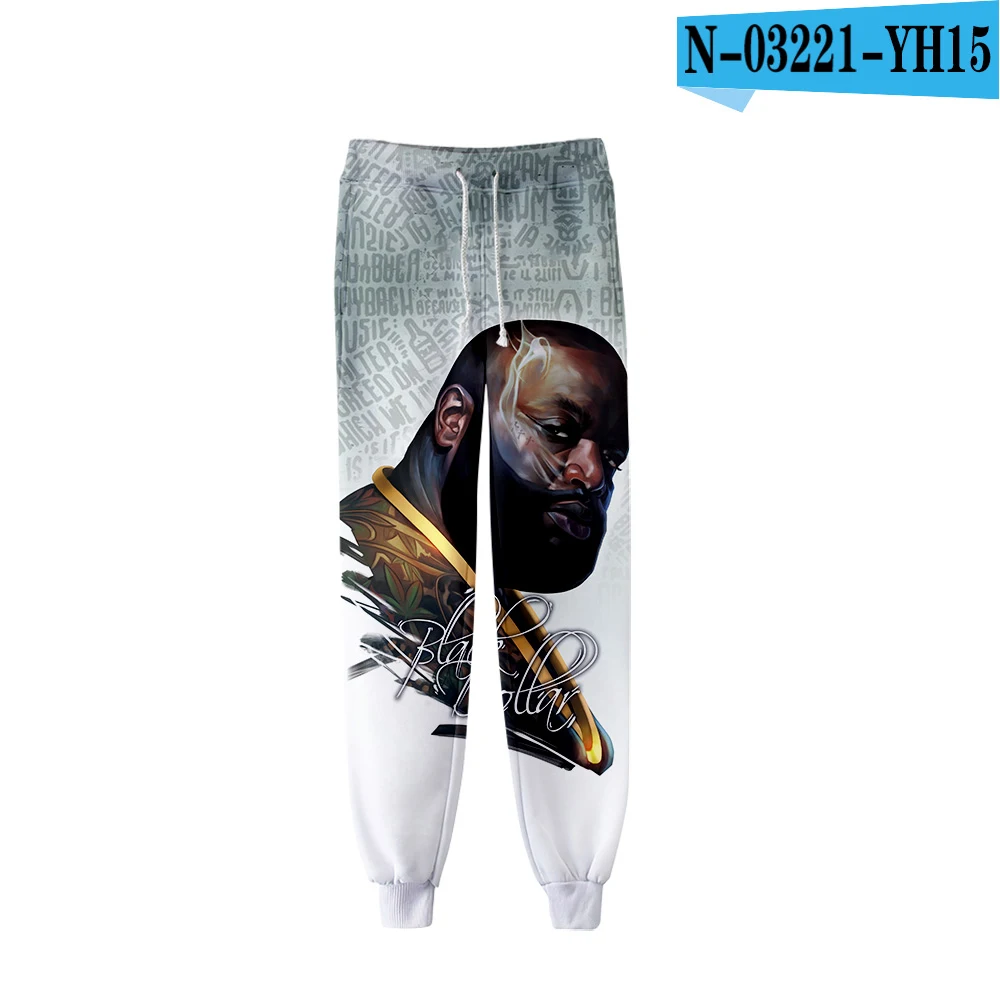 Брюки Rick Ross мужские хип-хоп брюки Kpop модные повседневные Высококачественные повседневные теплые тонкие брюки Rick Ross уличная одежда - Цвет: C