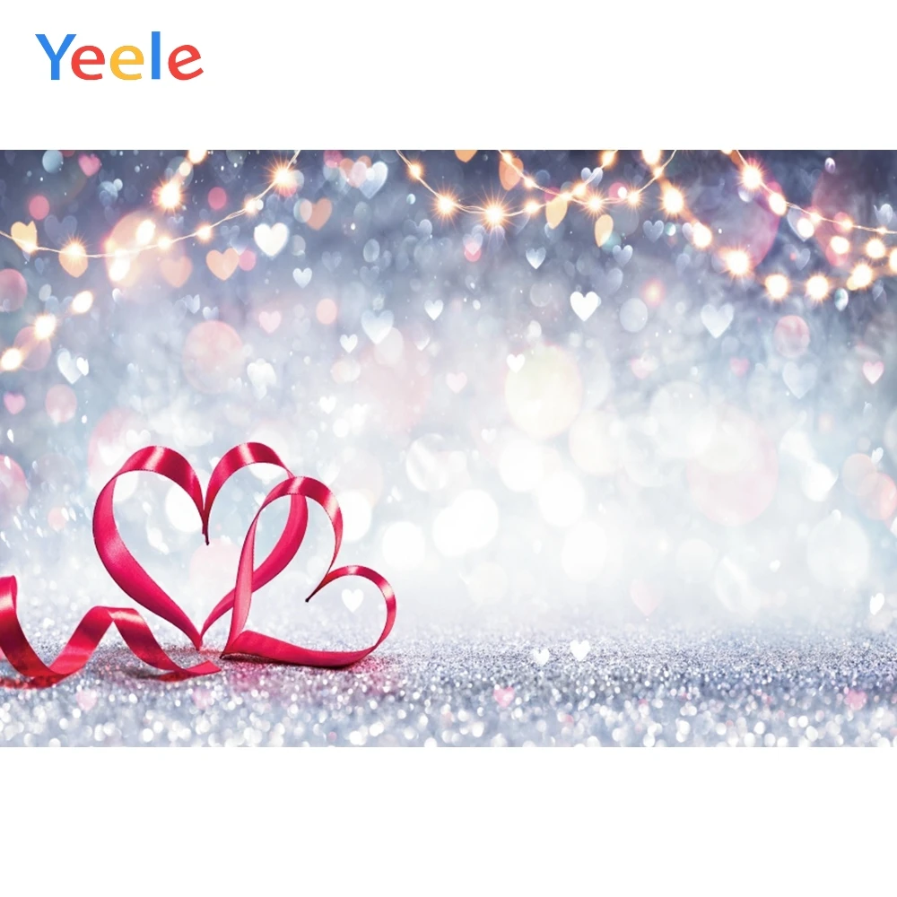 Yeele Valentine's Day Wedding Polka Dots Ribbons Photography Backdrops Personalized Photographic Backgrounds For Photo Studio |