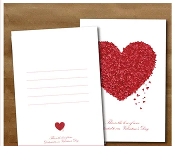 

1pc Rose Heart For Lovers Recordable Classical Vintage Art Travel Postcard Greeting Card Birthday Gift Postcards Illustration