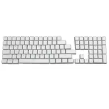 RGB 108 klawisze ANSI układ PBT biały budyń podwójna skóra mleko strzał podświetlany Keycap dla OEM Cherry MX gh60 poker 87 tkl 104 108