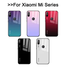 Градиентный чехол из закаленного стекла для Xiaomi mi A2 Lite 9 8 световых чехлов бампер задняя крышка оболочка на xiomi xaomi mi 9t pro mi a2lite