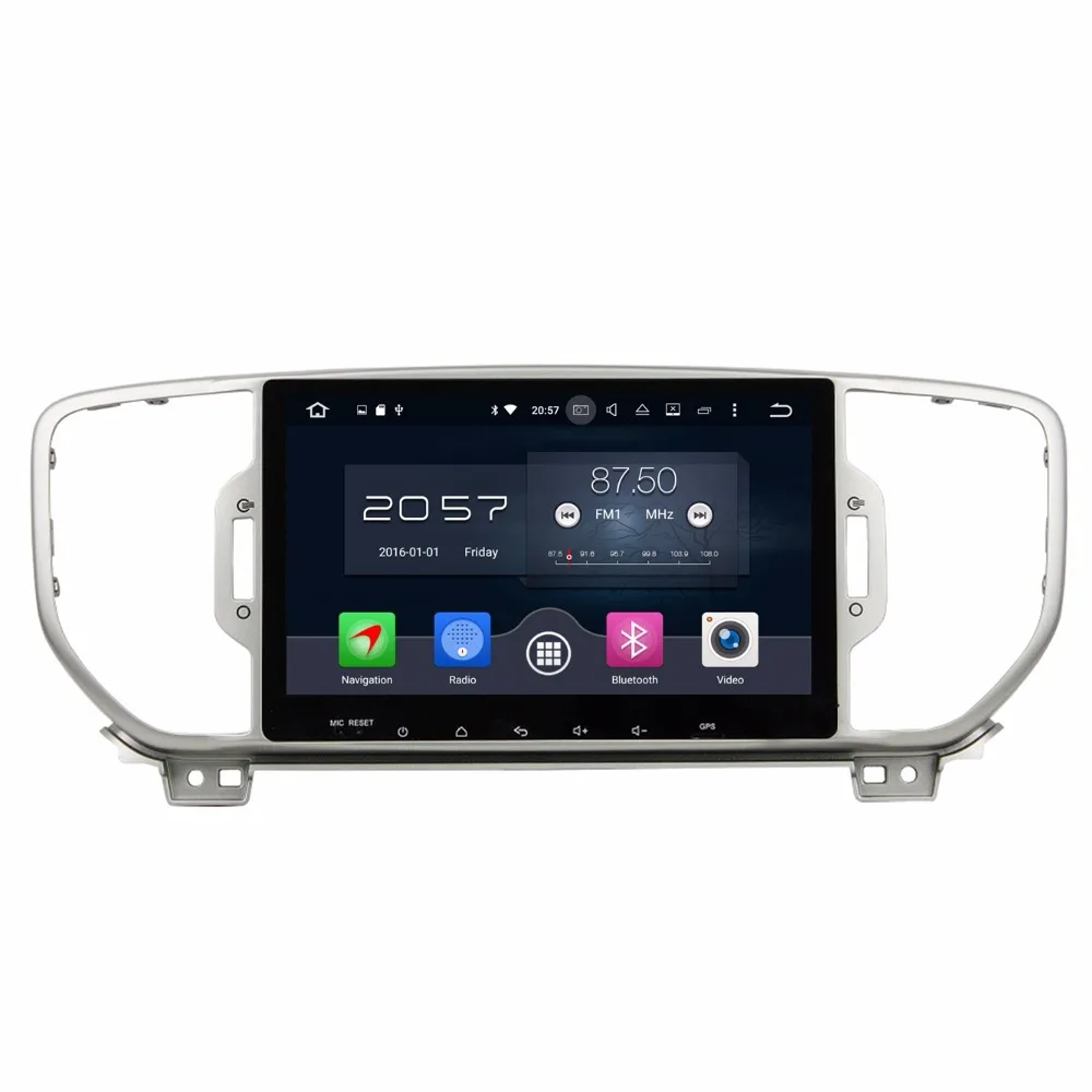 Top 9" Quad core Android 9.0 Car GPS radio Navigation for Kia Sportage 2017-2018 with 4G and Wifi,DVR,OBD 2
