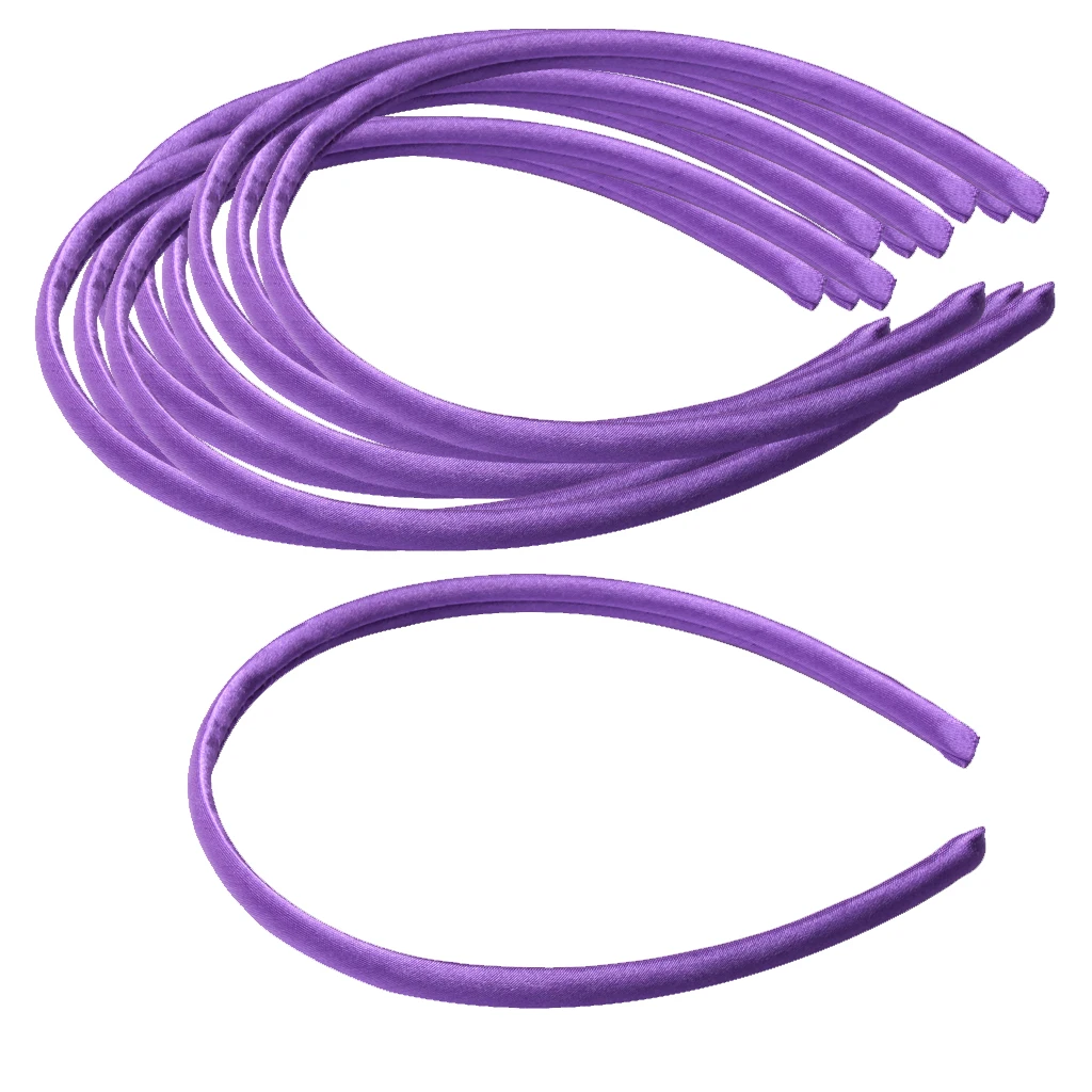 10pcs 10mm Wide Satin Headband Hair Band Alice Band Hairbands Head Wear