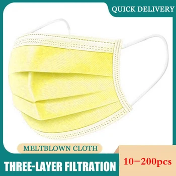

10/50/100pcs Masks Non-woven 3-layer Filter Protection Masque Disposable Anti-dust Mouth Nose Mouth Face Masks