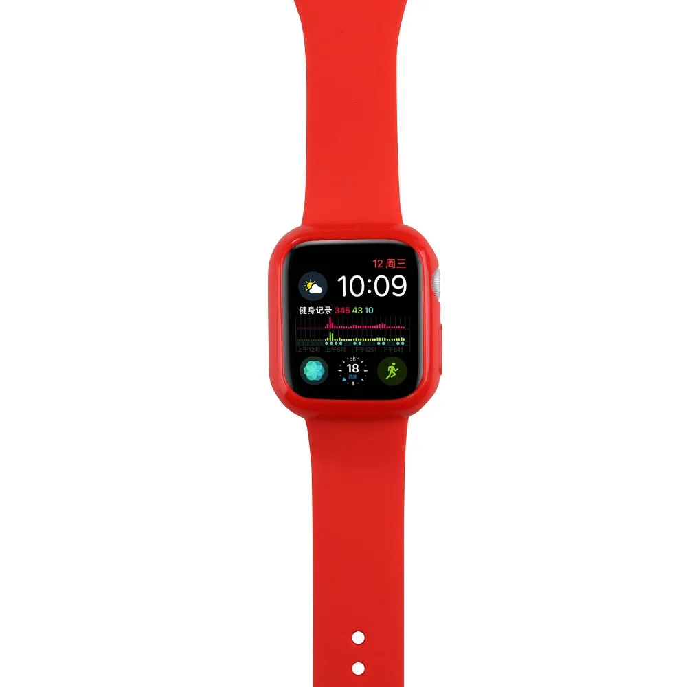Высококачественный чехол-бампер из ТПУ для Apple Watch 5, 4, чехол 44 мм, 40 мм, гладкие защитные аксессуары для iWatch
