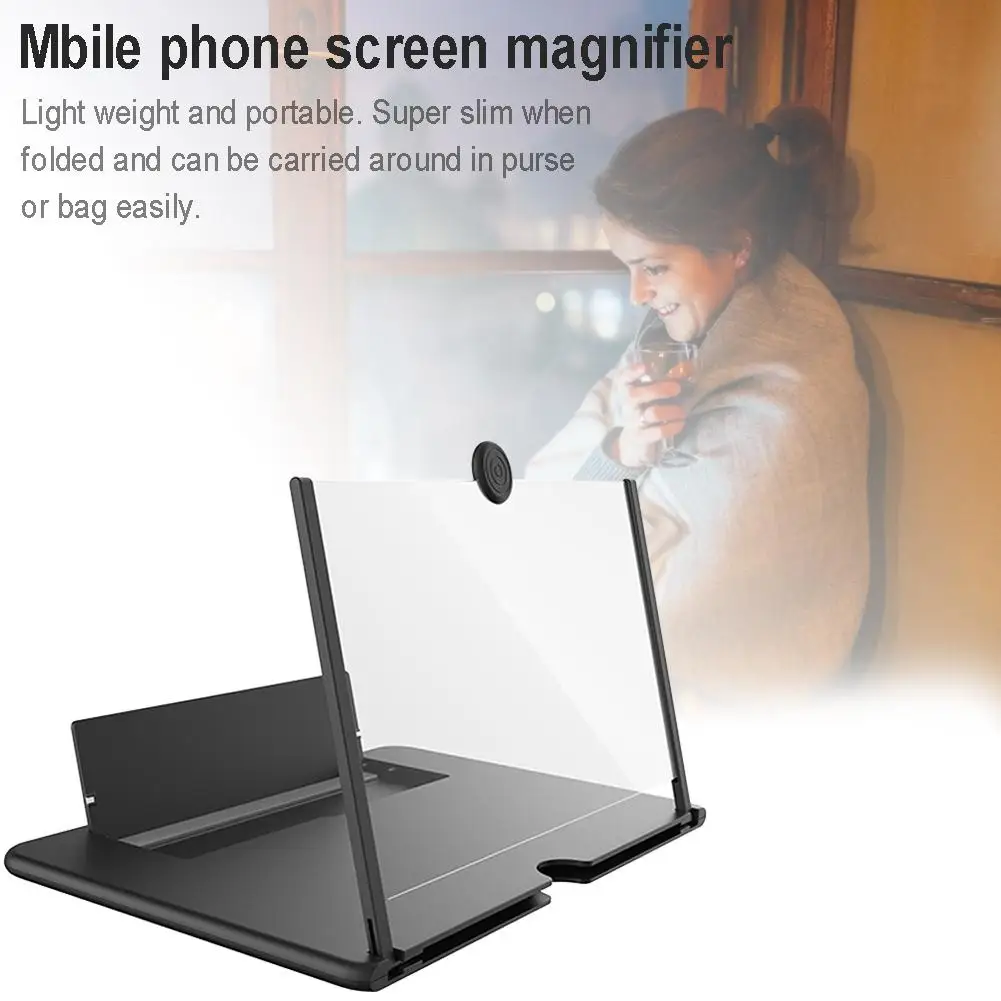 12 дюймов мобильный телефон 3D экран лупа для iPhone huawei Xiaomi Samung HD экран увеличитель видео фильм Усилитель держатель стенд
