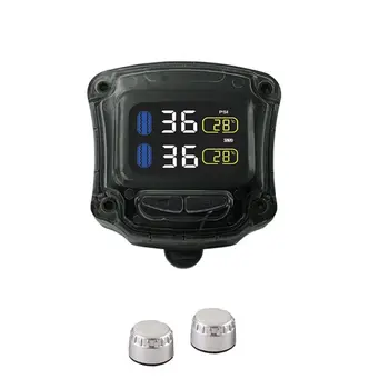 

M3-B Wireless Motorcycle TPMS Real Time Tire Pressure Monitoring System Universal 2 External Internal Sensors LCD Display