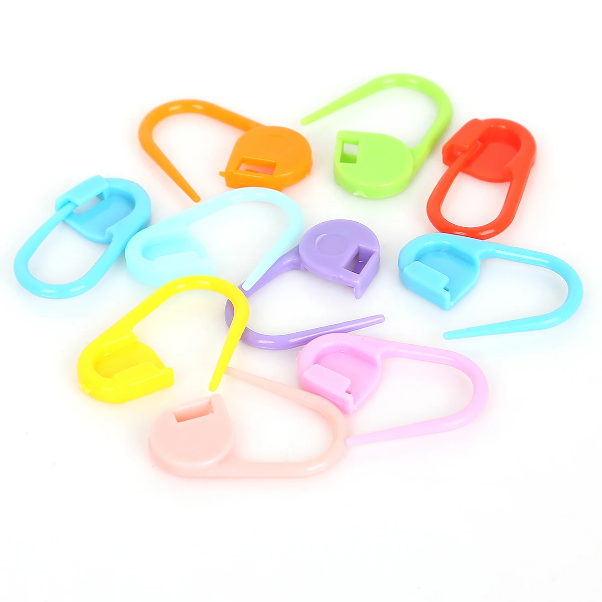 10PCS MIX 22mm Locking Stitch Marker Lock Sewing Pins Plastic Ring Markers for Knitting &amp Crochet DIY tools sweater | Дом и сад