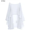 Womens Ladies Soft Wedding Capes Wedding Jacket Wraps Chiffon Shrug Bridal Bolero Long Shawl and Wraps Evening Wedding Cover Up ► Photo 3/6