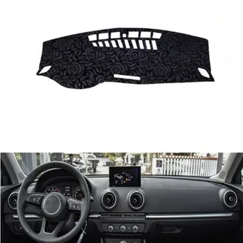 

Rose Pattern Non-slip Dashmat Dash Mat Dashboard Cover Pad Cover Carpet Car Sticker for A-UDI A3 S3 2014 2015-2019 Car Styling