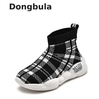 

Kids Shoes For Girls Casual Sneaker Running Boys Sports Shoes Outdoor Anti-slip Fashion Lattice Fly Knit Children Socks Sneakers