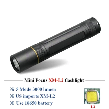 

mini charge long range flashlight 18650 xm L2 flash light Tactical hunting linterna self defense toch waterproof bicycle zaklamp