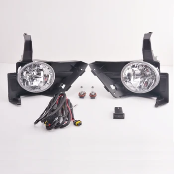 

CAPQX 6PCS/Set front bumper lamp fog light kit with wire harness HB4 bulbs FOR CRV RD7 2005 2006 33901-SPA-H02 FogLights